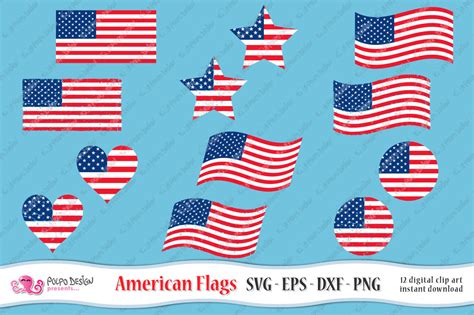 American Flag Svg By Polpo Design Thehungryjpeg
