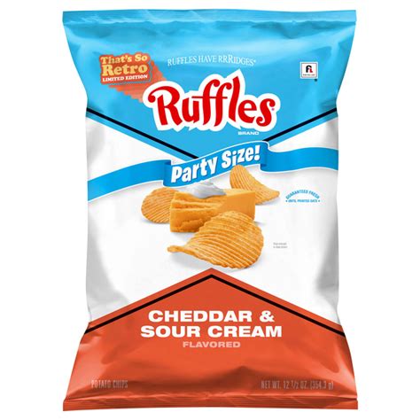 Save On Ruffles Potato Chips Cheddar Sour Cream Party Size Order