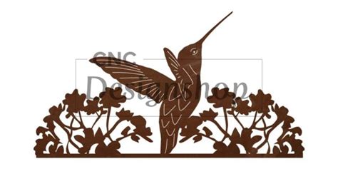 Hummingbird Driveway Topper Dxf File For Cnc