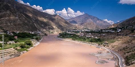 The Yangtze River In Yunnan Province The Section Of The River Flowing
