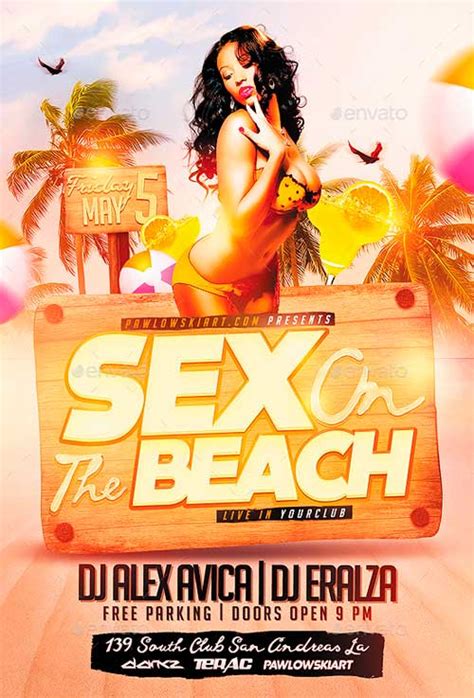 Sex On The Beach Flyer Template Download Psd