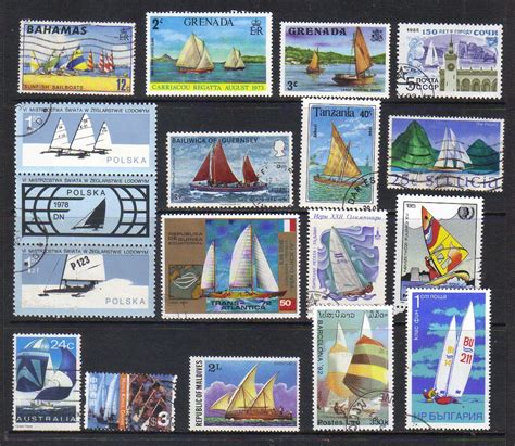 Sailing Boats Vintage Postage Stamps Sailing Boats By Artypharty