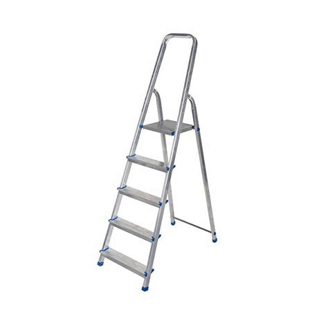 5 Tread Foldable Platform Step Ladder W Handrail 150kg Awtools