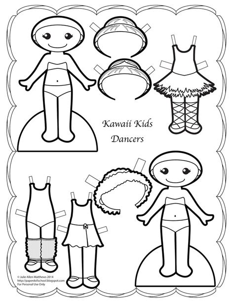 Paper Doll School Kawaii Wednesday Dancers Paper Dolls Free
