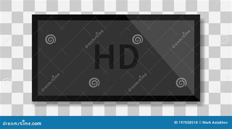 Realistic Tv Screen Vector Isolated Television Monitor Stock Vector