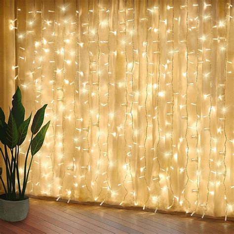 Kproe Curtain Lights Upgrade Led Window Fairy Lights 8