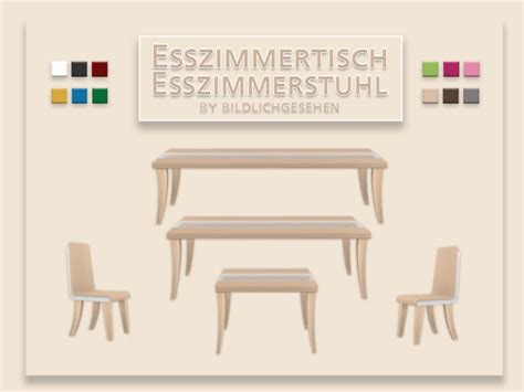 Dining Table And Chair By Bildlichgesehen At Akisima Sims 4 Updates