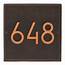 Square Address Plaque With Modern Font  Contemporary House Number Sign