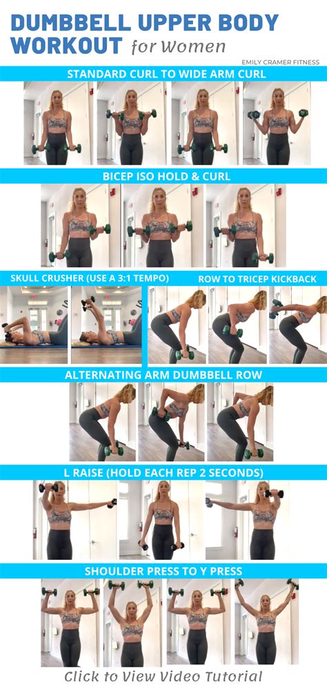 Dumbbell Upper Body Workout For Women Upper Body Workout Upper Body