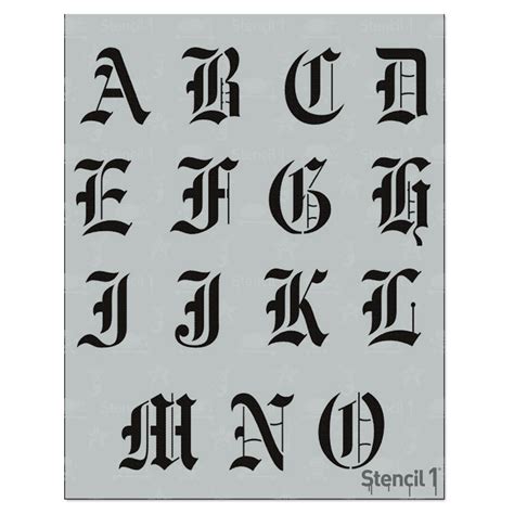 2 Old English Font Stencil Reusable Craft And Diy Stencils S1alphoe25