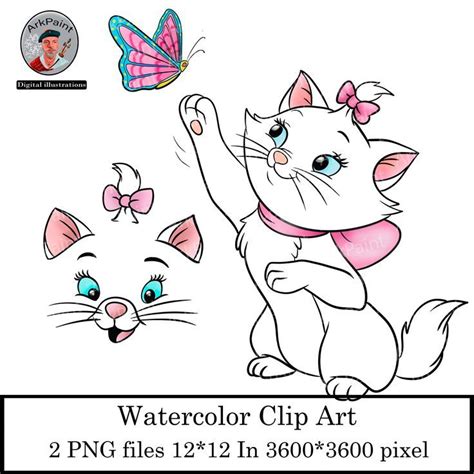 Kitty Marie Fairy Clipart Aristocats Watercolor Clipart