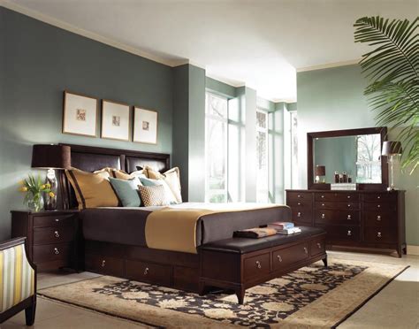 Bedroom Colors With Brown Furniture Green Scan