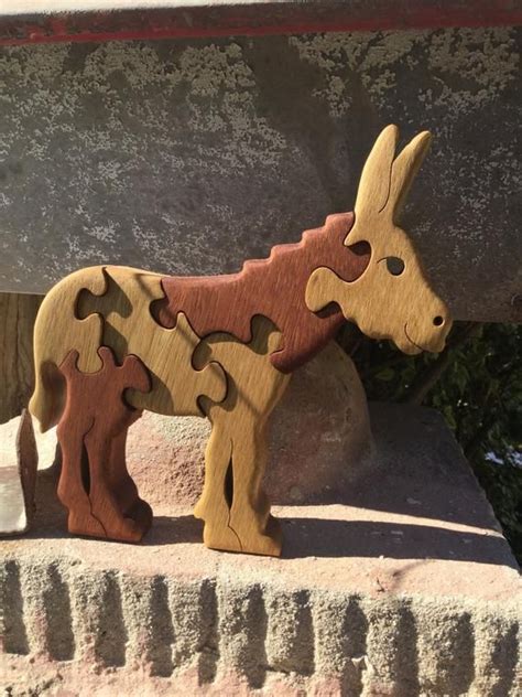 Wooden Donkey Puzzle Etsy Wooden Puzzles Wood Puzzles Wood Toys