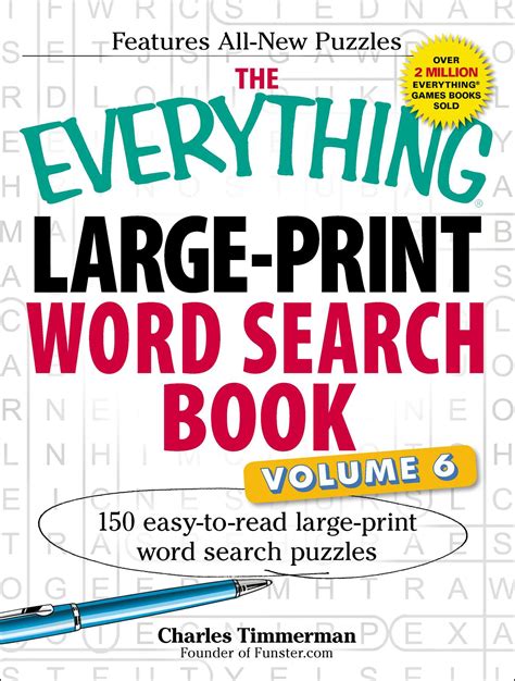 The Everything Large Print Word Search Book Volume Vi Book By