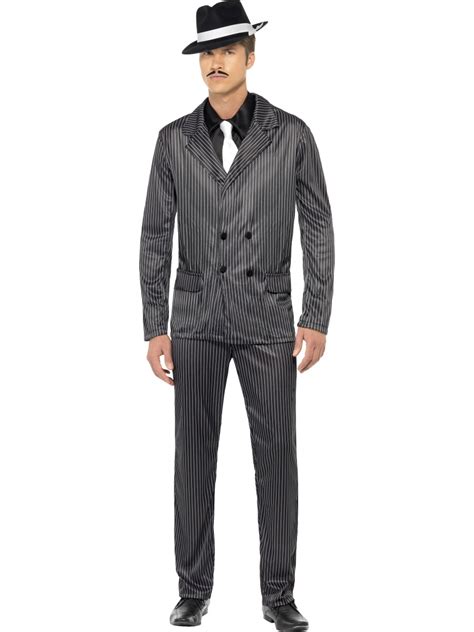 1920s Mens Fancy Dress Gangster Mafia 20s Moll Outfit Sizes Ml Ebay