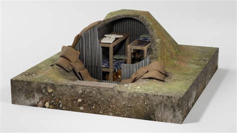 3d Model Second World War Anderson Shelter Twinkl