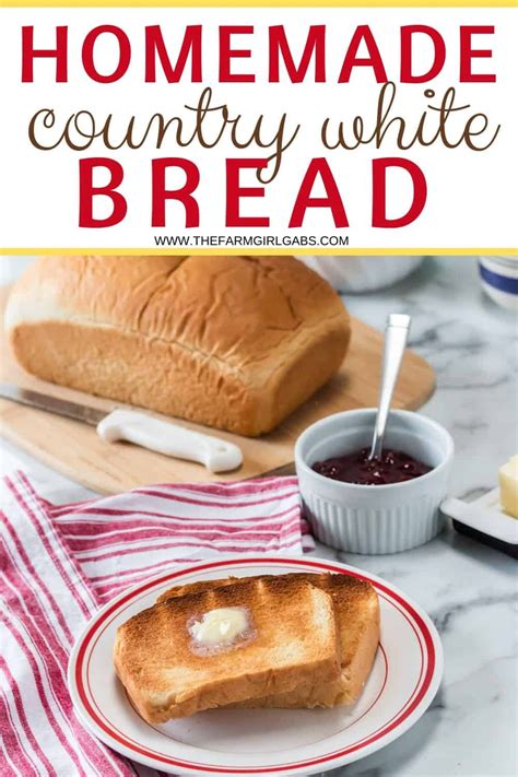 This Homemade Country White Bread Makes Two Delicious Loaves Of Bread