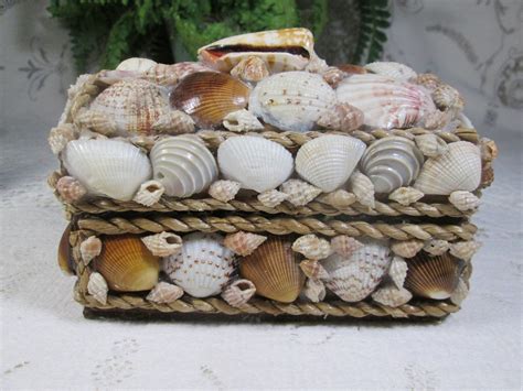 Vintage Seashell Encrusted Treasure Chest Box Sailors Etsy Sailors