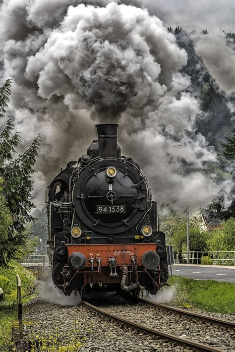 Steam Locomotive Train Smoke Rail Transportation Track Steam Train