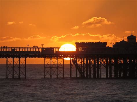Free download | HD wallpaper: Sunrise, Brighton Palace Pier, beach, sky