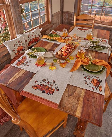 Harvest Gathering Embroidered Home Accents The Lakeside Collection