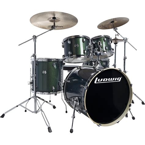 Ludwig Element Evolution 5 Piece Drum Set With 22 In Bass Drum And