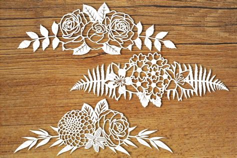 Floral Decorations Set 2 Svg Files For Silhouette Cameo And Cricut By