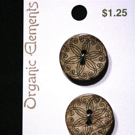 Organic Elements Eight Buttons Made Of Coconut Elegant
