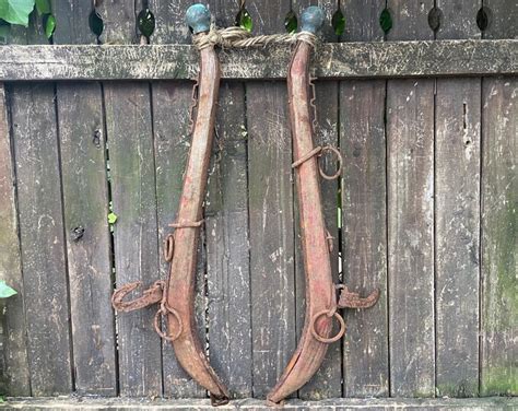 Vintage Horse Hames Antique Horse Harness Wooden Hames Wood Wall Decor