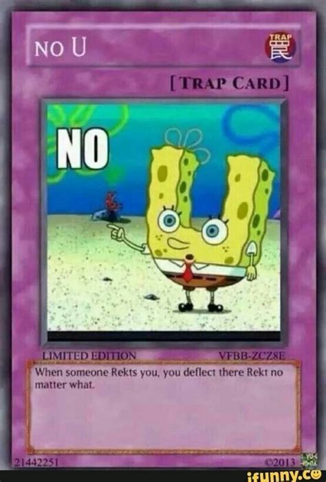 No U Trapcard Funny Yugioh Cards Funny Cards Cute Love Memes