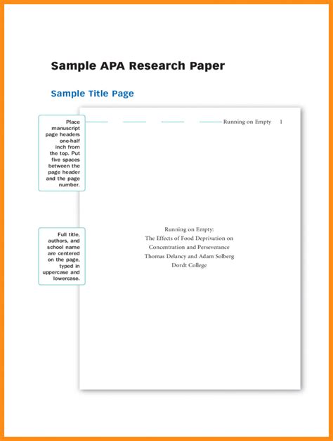 Apa Format Cover Page College Paper Effortless Cover