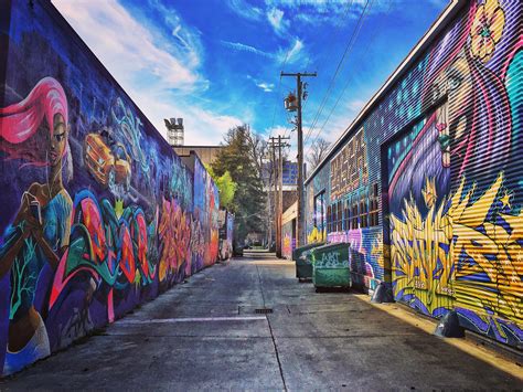 Graffiti Alley Urban Street Art Mural Sacramento California City Walls