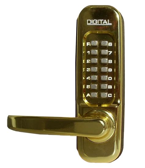 Lockey 1150 Keyless Mechanical Digital Spring Latch Door Lock Bright