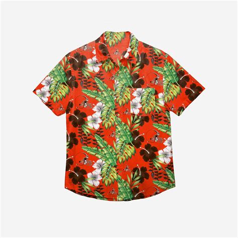 Cleveland Browns Floral Button Up Shirt Foco