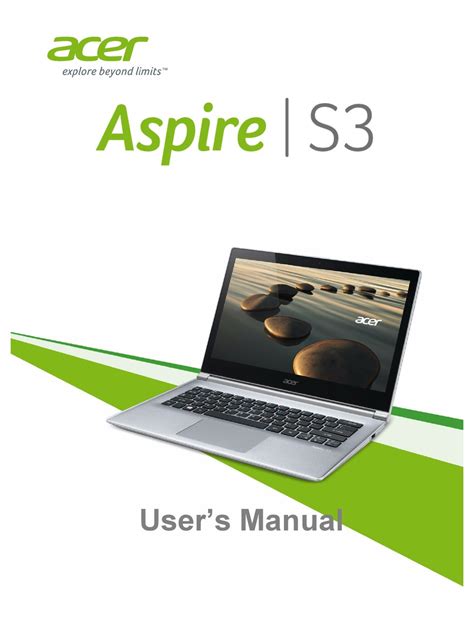 Acer Aspire S3 User Manual Pdf Download Manualslib