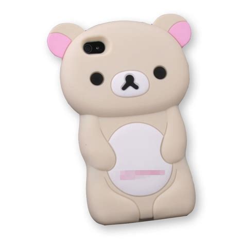 Rilakkuma Bear Silicone Case Cover For Iphone 4 4s 4g Cell