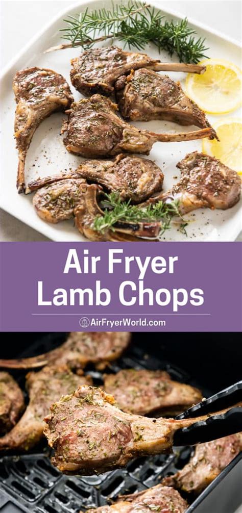 Air Fryer Lamb Chops Recipe Rosemary Garlic Easy Air Fryer World