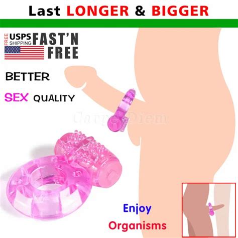 Male Vibrating Cock Ring Waterproof Penis Vibrator Couple Sex Toy Clit Sh Picclick