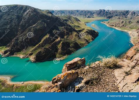 Ili River In Spring Kazakhstan Stock Image Image Of Scenery Cloud