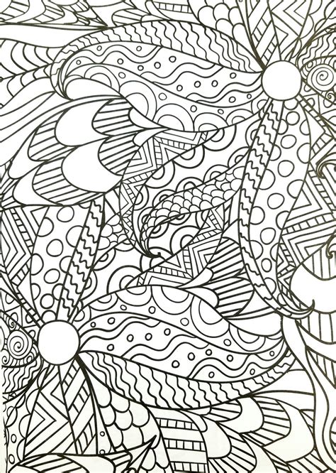 Geometric floral adult coloring page | Coloring pages, Coloring books, Adult coloring page