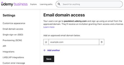Using Approved Email Domains To Give Users ‘self Serve Access To Udemy