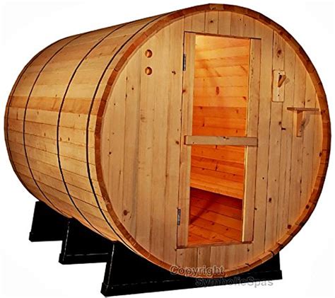 4 Person Outdoor 6 Ft Barrel Steam Sauna Red Cedar Wood 6kw Wet Dry