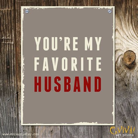 Youre My Favourite Husband Funny Valentines Print For By Evivart