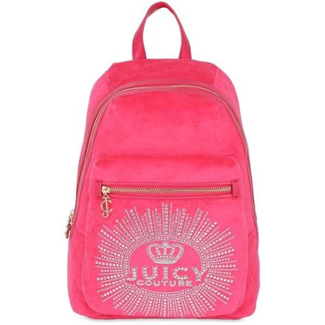 Juicy Couture Women Crown Jewel Velour Backpack 390 Liked On