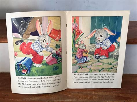 Vintage Peter Rabbit Book 1940 Soft Cover Linen Ruth E Etsy