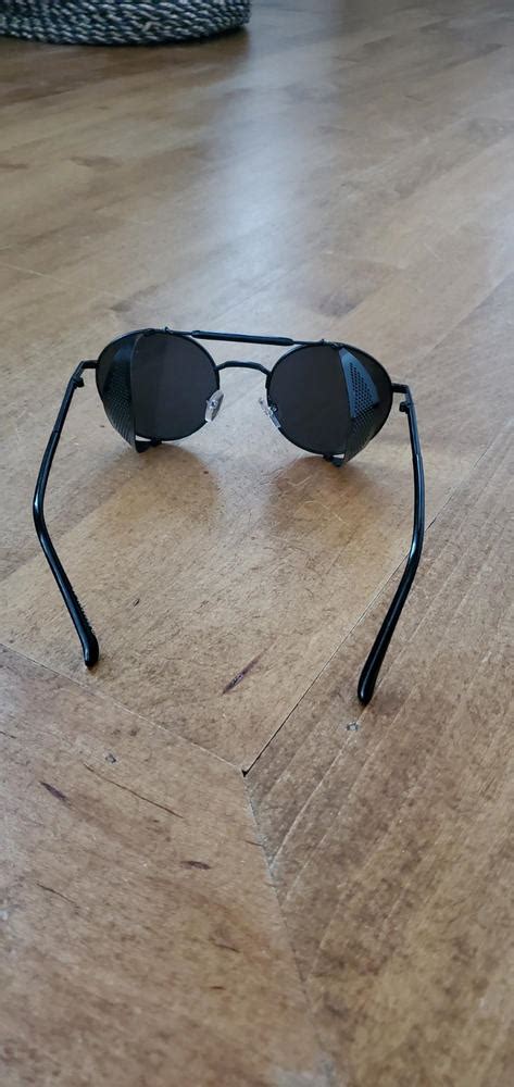 Bikers Retro Round Steampunk Sunglasses W Side Shields Photochromic And Anti Reflective Lenses