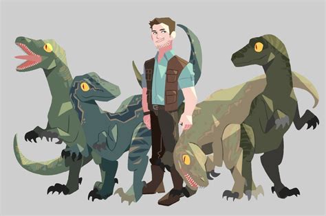 Owen Grady And His Velociraptors Jurassic World Fan Art 38829689 Fanpop