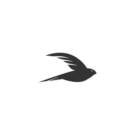 Minimalist Swift Bird Logo Icon Template In Vector Illustration Vector