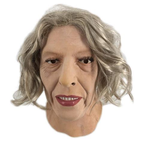 Buy Realistic Female Latex Mask Old Woman Mask Halloween Costume