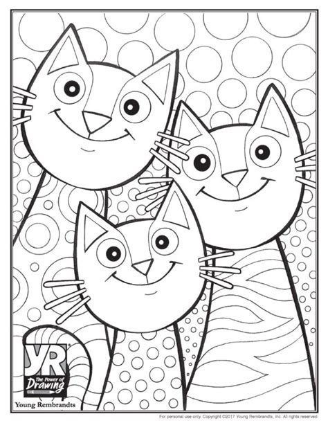 Mindfulness For Coloring Cats Coloring Pages